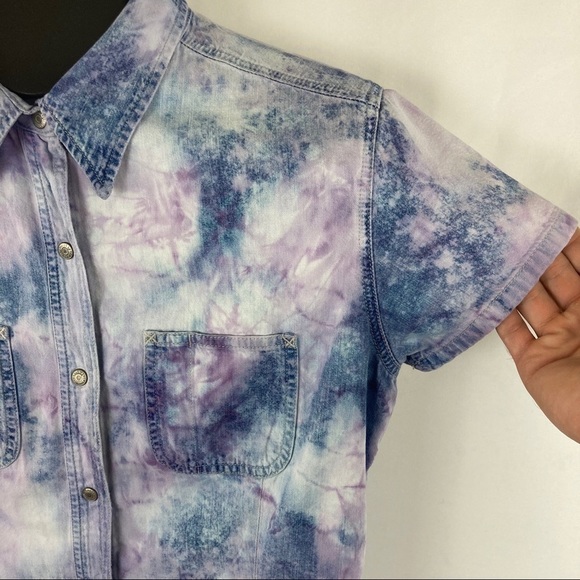 CUSTOM Gap Reverse Tie Dye Snap-Up L - Picture 11 of 12